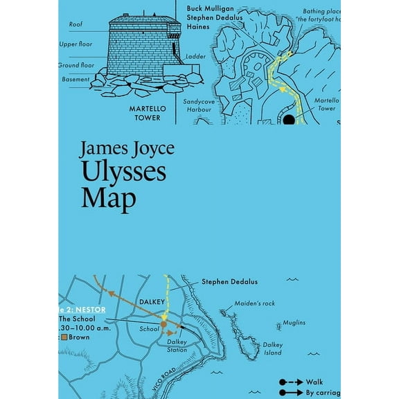 Paris Grafik's Literary Maps James Joyce: Ulysses Map, (Paperback)