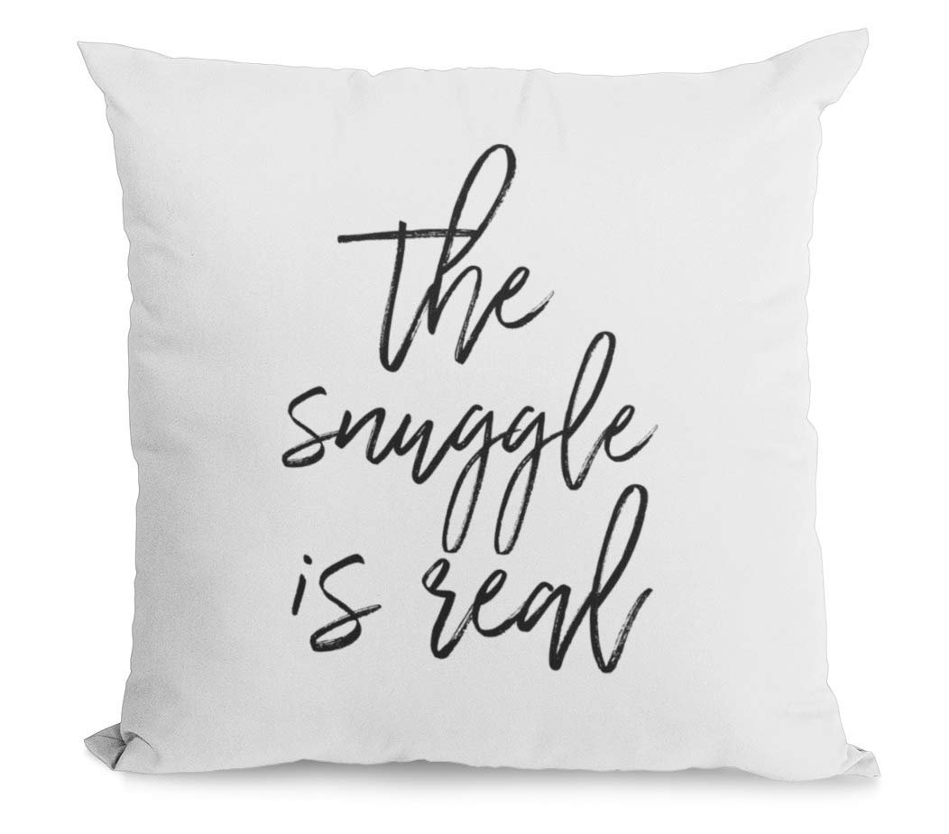 Bonnie Jeans Homestead Prints The Snuggle is Real Pillow Cover (White