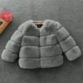 thumbnail image 2 of OSOLU Kids Girls Coat Winter Windproof Thicken Coat Jacket Toddler Warm Outerwear Jacket Versatile Dailywear, 6-7 Years, 2 of 3