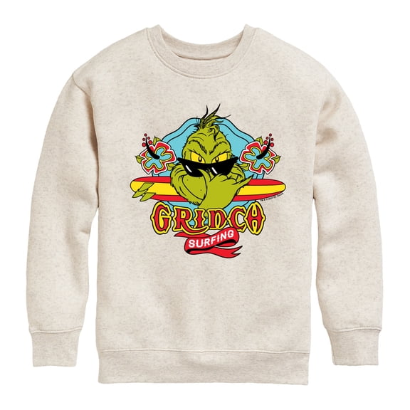 The Grinch - Graphic Long Sleeve Fleece Sweatshirt