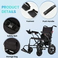 thumbnail image 3 of Erinnyees 24V Electric Wheelchair Foldable, 500W Dual Motor All-Terrain Lightweight Wheelchair, Black, 3 of 8
