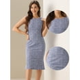 thumbnail image 2 of DARING DIVA Women's Summer Sleeveless Elegant Plaid Bodycon Dresses XS Purple Blue, 2 of 6