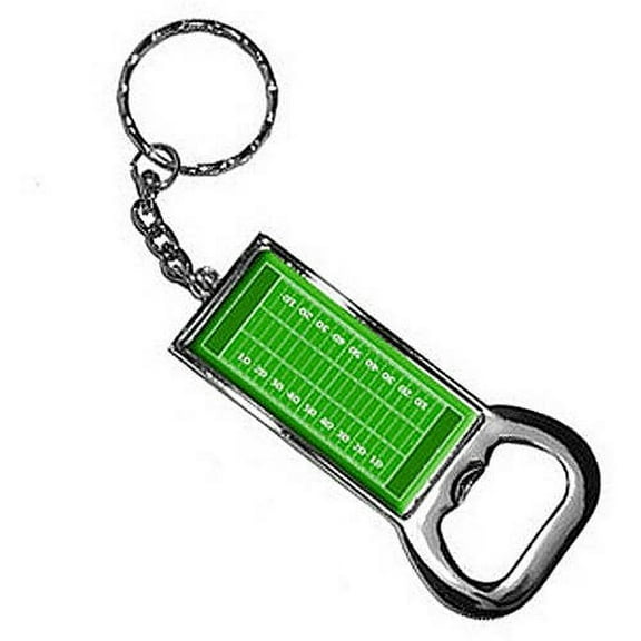 Football Field Keychain Key Chain Ring Bottle Bottlecap Opener