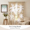 thumbnail image 5 of Tropical Palm Tree Sheer Curtains 84 Inches Long, Vintage Tan Exotic Botanical Plants Light Filtering Window Curtains for Living Room, Rod Pocket Voile Sheer Curtain Drapes, 52"W x 84"L, 2 Panels, 5 of 9