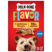 Milk Bone Flavor Snacks Small Dog Biscuits, Flavored Crunchy Dog Treats, 24 oz Box