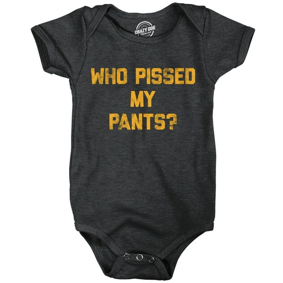 Who Pissed My Pants Baby Bodysuit Funny Sarcastic Graphic Novelty Jumper for Infants