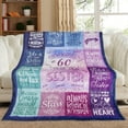 thumbnail image 2 of 50th Birthday Gifts for Women, Happy 50th Birthday Gift for Sister, Gifts for 50 Year Old Woman, 50 Year Old Birthday Gifts for Woman Sister, To My 50-Year-Old Sister Gift Throw Blanket 50"x60", 2 of 5