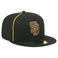 thumbnail image 3 of Men's New Era Black San Diego Padres Soutache 59FIFTY Fitted Hat, 3 of 5
