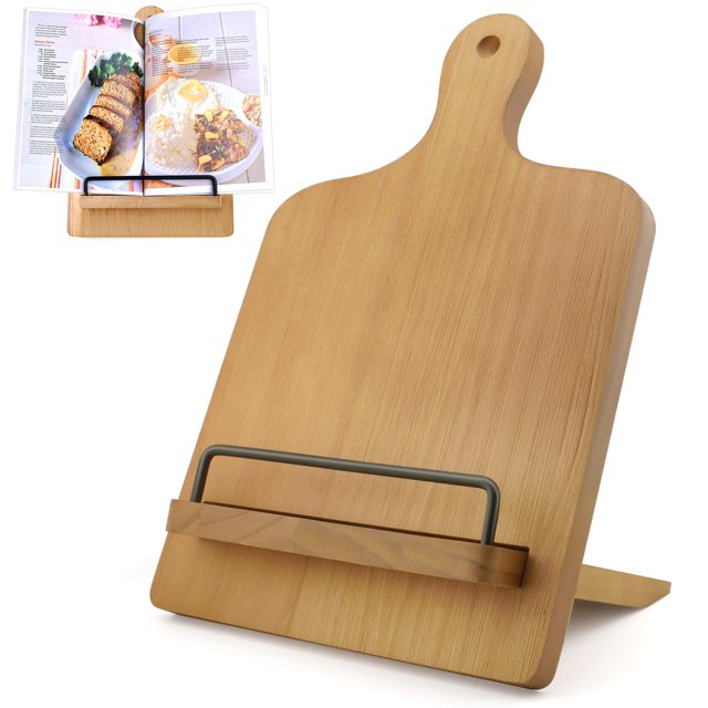 Soporte para libros de cocina YANGSHUO, de madera, ajustable, 24 x 20 x 35 cm, 0,5 kg