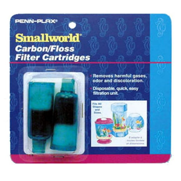 Penn Plax Cartouches Filtrantes Smallworld Carbon/Floss