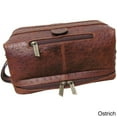 thumbnail image 3 of Amerileather  Cosmetic Toiletry Bag with Bonus Accessories Distressed Two-Tone Brown, 3 of 5