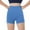 Blue, variant on Workout Shorts Women New Solid Thread Hip Lifting Tight Abdominal Compression Elastic Fitness Pants Leggings Yoga Shorts