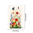 thumbnail image 4 of Amhnf Floral Garden Flag With Butterflies And Wildflowers For Home Outdoor Garden Yard Decor 12x18 inch, 4 of 5