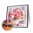 thumbnail image 2 of Cuadros Decorativos Pintura de diamante rosa rosa 5D lienzo de arte de pared de taladro redondo comp Tmvgtek embutido en tela, 2 of 8
