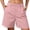 Pink, variant on Shorts for Women Dressy Casual Summer Pleated Tailored Back Elastic Waist Trouser Shorts with Pockets