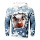 thumbnail image 4 of Ceisia Men's Christmas 3D Santa Hoodie | Ripped Snowflake Print Relaxed Long-Sleeve Casual Sweatshirt Gift, 4 of 4