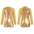 thumbnail image 2 of DPOIS Kids Girls Sequins Long Sleeves Ballet Dance Gymnastics Leotards Jumpsuit, 2 of 5