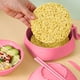 thumbnail image 5 of Juego de 6 tazones para ramen para microondas con colador, tapa y asa. Apto para lavavajillas. Ideal para comidas rápidas, ideal para dormitorios y almuerzos de oficina. Aestivo | Rosa |, 5 of 7