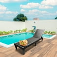 thumbnail image 2 of Sorbus Folding Outdoor Chaise Lounge Chair – Adjustable Recliner for Poolside, Patio, Beach & Deck – Black Sunbathing Chair, 2 of 9