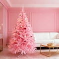 thumbnail image 5 of Danhjin 6ft Pink Artificial Christmas Tree, Colorful Hinged Fake Xmas Tree with 1000 Branches Tips for Indoor Office Party Holiday Decor, 5 of 6