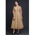 thumbnail image 4 of Bimba Floral Ladies Button Down Print Dress A-Line Cocktail Party Shirt Dress-XX-Large, 4 of 5