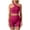Hot Pink, variant on Workout Sets Women 2 Piece One-Shoulder Sports Bra Butt Lifting High Wasit Biker Shorts Matching Yoga Clothes