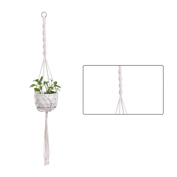 Yuarrent Cestas colgantes 100 hechas a mano, soporte para plantas, macramé, colgador de plantas, maceta para colgar en la pared interior, soporte para Jardín y Patio No.11 Yuarrent HA001777-11