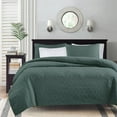 thumbnail image 4 of 3-Piece Reversible Balsam Green Quilt Set, Full/Queen Size Bedding Set with Matching Shams, 4 of 11