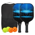thumbnail image 1 of Unique Bargains Pickleball Paddle Set USA Pickleball Approved(USAPA) Pro Graphite Pickleball Set Cushion 4.72' Grip, Portable Bag, 1 of 7