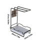 thumbnail image 3 of Estante de drenaje para cocina | Organizador sin perforaciones con bandeja | Almacenamiento colgante metálico para cocina y baño | Diseño que ahorra espacio | Con bandeja para goteo y gancho, 3 of 6