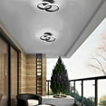 thumbnail image 4 of ADISUN LED Ceiling Light Flush Mount Lights Modern Ceiling Lamp Fixtures Double Rings Lights for Bedroom Kitchen (Cool White) Black, 4 of 5