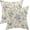 Blue Green Chinoiserie Floral Bird, variant on Boho Pillow Covers 18x18 Set of 2 Vintage Green Floral Carpet Throw Pillow Covers Decoration Outdoor Bohemian Rug Pattern Decorative Pillowcase Farmhouse Linen Cushion Cover for Home Couch