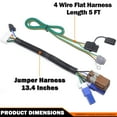 thumbnail image 3 of 4 Way Flat Trailer Wiring Harness Kit Compatible for Nissan Pathfinder QX60, 3 of 6