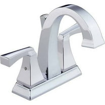 Delta Dryden Two Handle Centerset Bathroom Faucet with Metal Drain Assembly in Chrome 2551-MPU-DST