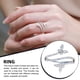 thumbnail image 3 of Anillo de cristal brillante para mujer, joyería para nudillos, decoración de mano curvada a la moda, joyería informal para fiesta de boda y Ropa, zapatos y accesorios Miscelánea Talla 7 Jumpingount AP017313-02, 3 of 6