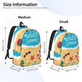 thumbnail image 3 of Bixox Hello Summer1 Printing Canvas Backpack Lightweight Casual Travel Backpack School Backpack Fits 15.6 Inch Notebook, 3 of 5