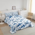 thumbnail image 3 of Erosebridal Cartoon Shark Comforter Set Queen Size Ocean Sea Animal Bedding Set Ocean Creature Marine life Sealife Comforter Sea Underwater World Quilt Set, 3 of 7
