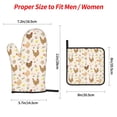 thumbnail image 2 of Daiia Chicken Family Pattern Oven Mitts and Pot Holders 4 pcs Set,High Heat Resistant 500 Degree Extra Thicken Long Kitchen Cotton Oven Glove, 2 of 6