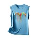 thumbnail image 5 of ICHUANYI Clearance Casual Women's Round Neck Summer Sexy Gradient Print Regular Women's Sleeveless Top(Sky Blue, M) ICHUANYI WER2023080902946, 5 of 5