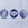 thumbnail image 2 of CafePress - Peace Love Golf - Cute Infant Baby Football Bodysuit, 2 of 3