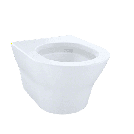 TOTO® MH Wall-Hung D-Shape Dual-Flush 1.28 and 0.9 GPF Toilet Bowl with CeFiONtect™, Cotton White -