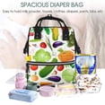 thumbnail image 5 of Daiia Vegetables2 Large Capacity Baby Bag Waterproof Stylish Diaper Bag Mummy Backpack Adjustable Straps Diaper BagBaby Essentials Bag, 5 of 6