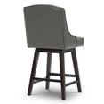 thumbnail image 6 of CHITA 26 inch Swivel Upholstered Faux Leather Counter Stool Set of 2, Bar Stool with Back, Retro Gray, 6 of 8