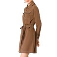 thumbnail image 5 of MODA NOVA Juniors Contrast Line Long Sleeves Belted Waist Dress with Pockets, 5 of 7