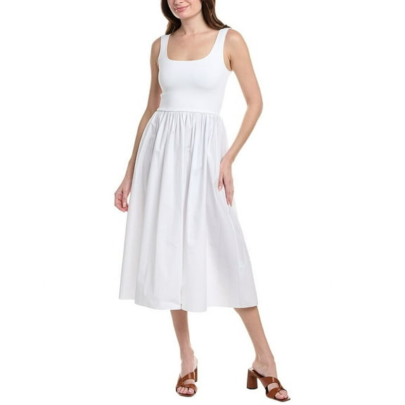 Theory womens Sleeveless Volume Dress, s, White