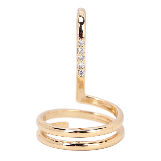Fingernail Opening Ring, Fingertip Ring Rhinestone 2.3 X 1.5cm For Ladies