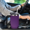 thumbnail image 6 of 40 oz Insulated Tumbler with Handle, Leak-Proof Straw Lid, Stainless Steel Travel Mug for Car & Road Trips - Dark Purple Gradient, 6 of 6