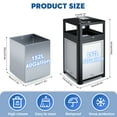 thumbnail image 4 of STICCIO 40 Gallon Commercial Trash Can, Heavy-Duty Steel with Lockable Hinged Lid, Large Capacity Waste Receptacle for Restaurant, Park, Office., 4 of 7