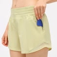 thumbnail image 2 of NWT-pantalones cortos de Yoga con Control de barriga para mujer, Shorts deportivos para entrenamiento, correr, bolsillo con cremallera lateral, ligeros y transpirables, 2022, 2 of 4