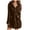 Brown, variant on XMMSWDLA Bath Robes for Women 2023 Womens Plus Size Fleece Hooded Bathrobe Plush Short Robe with Pockets & Belts Silk Pajamas for Women